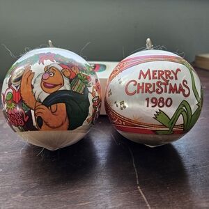 Merry Christmas 1980 Holiday Ornaments